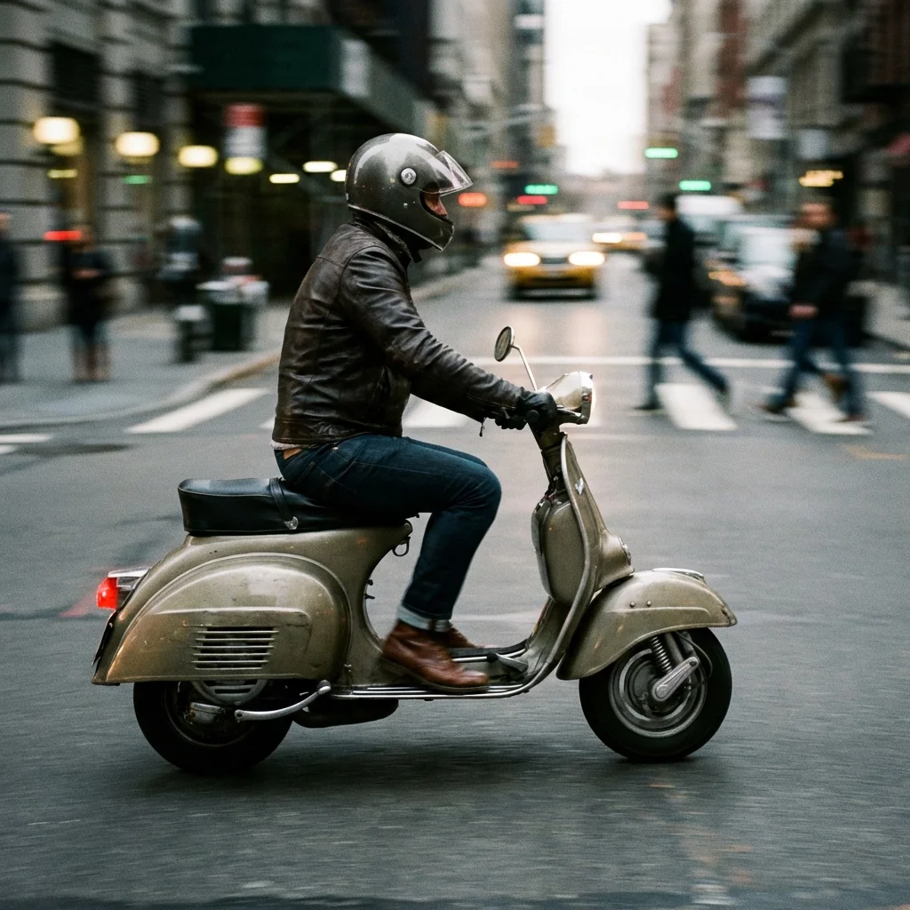 Trottinette en mouvement